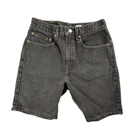 Vintage Levis 505 Shorts Mens 30 Black Denim Regular Fit High Rise Cut Off 90s - Picture 1 of 10
